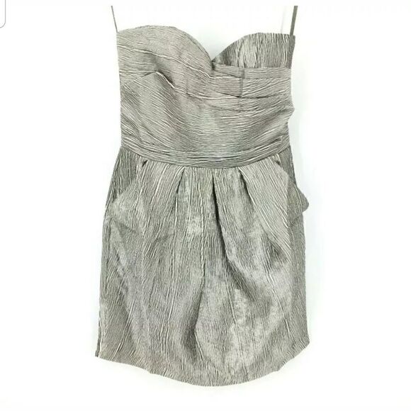 Greylin Strapless Metallic Party/Prom Dress,Jr. - Picture 3 of 7